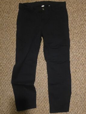 Chaps Black Twill Casual Chino Pants